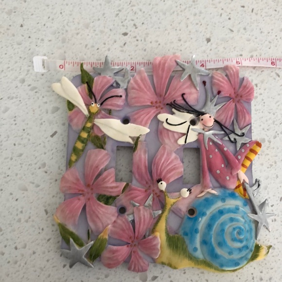 Double switch plate light switch cover fairy pink - Picture 2 of 2